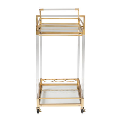 Savannah Metal-Top Serving Cart