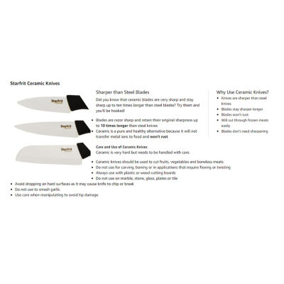 Starfrit Ceramic 6-pc. Knife Set