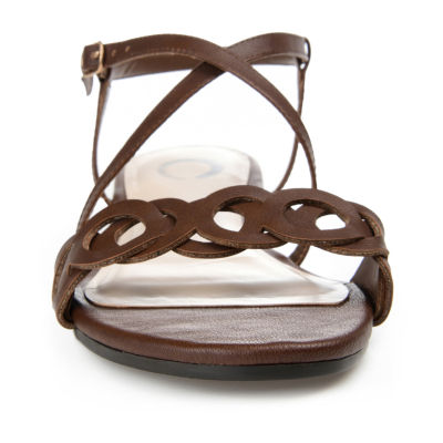 Journee Collection Womens Jalia Adjustable Strap Flat Sandals