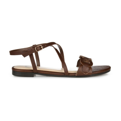 Journee Collection Womens Jalia Adjustable Strap Flat Sandals