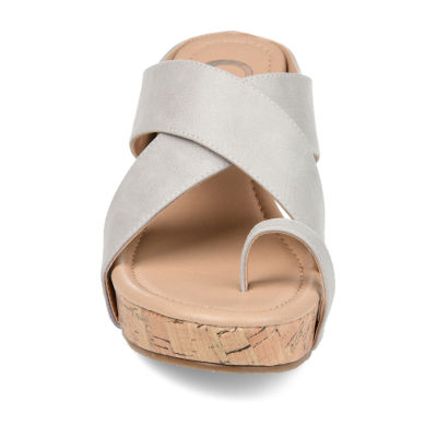 Journee Collection Womens Rayna Wedge Sandals