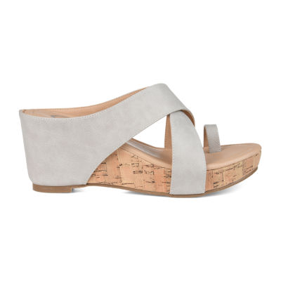 Journee Collection Womens Rayna Wedge Sandals