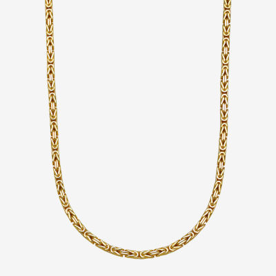 Made in Italy Unisex Adult 14K Gold 20 Inch Byzantine Chain Necklace