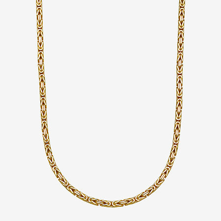 Made in Italy 14K Gold 20 Inch Solid Byzantine Chain Necklace, One Size, Yellow