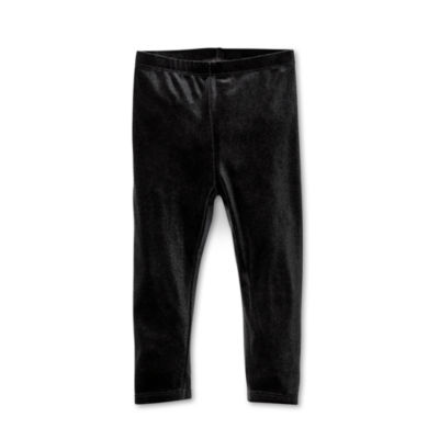 Okie Dokie Baby Girls Velour Mid Rise Full Length Leggings