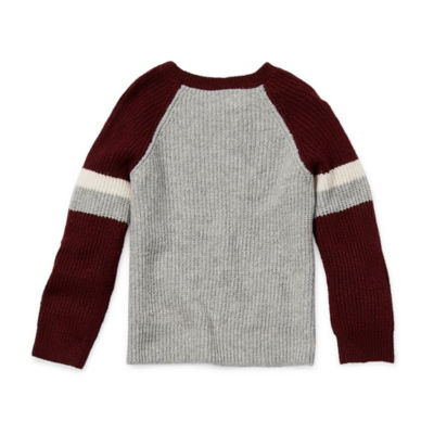 Okie Dokie Toddler & Little Boys Crew Neck Long Sleeve Pullover Sweater