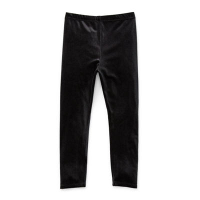 Okie Dokie Velour Toddler & Little Girls Knit Full Length Leggings