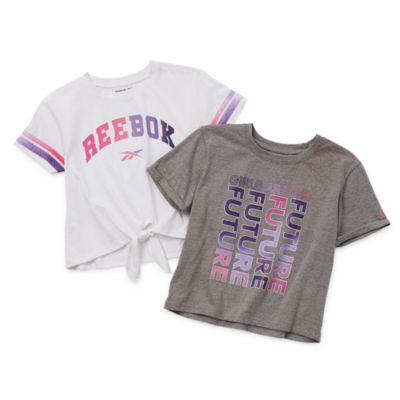 Reebok Big Girls 2-pc. Round Neck Short Sleeve T-Shirt