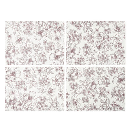 Linden Street Houlton 4-pc. Placemat Set, One Size, White