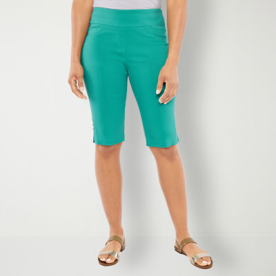 Hearts Of Palm High Rise Capris, Color Teal JCPenney