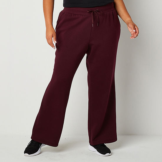 Xersion Womens Fleece Mid Rise Flare Sweatpant Plus - JCPenney