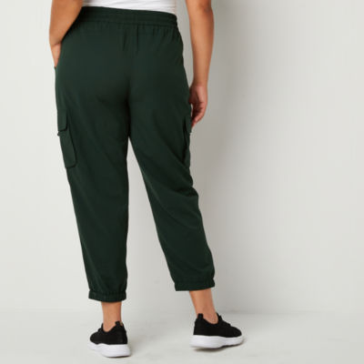 Xersion Cargo Woven Womens Mid Rise Plus Jogger Pant