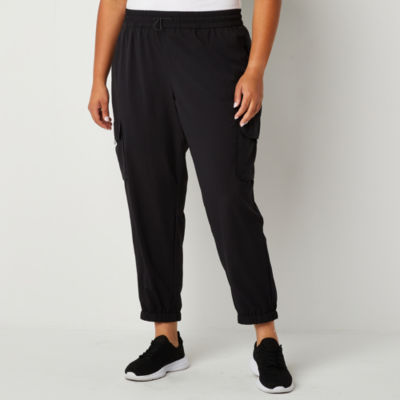 Xersion Cargo Woven Womens Mid Rise Plus Jogger Pant