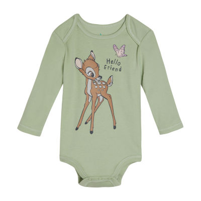 Baby Girls Crew Neck Long Sleeve Bambi Bodysuit