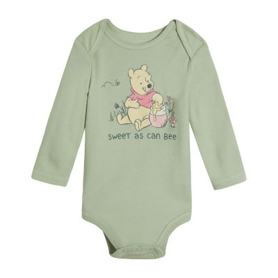 Disney Baby Girls Crew Neck Long Sleeve Winnie The Pooh Bodysuit