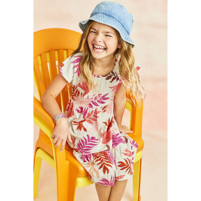 Carter's Little & Big Girls Short Sleeve Flutter A-Line Dress