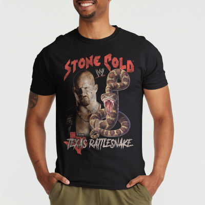 Mens Short Sleeve WWE Stone Cold Graphic T-Shirt