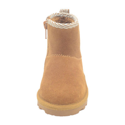 BEARPAW Toddler Jessica Suede Booties with Faux-Fur Lining