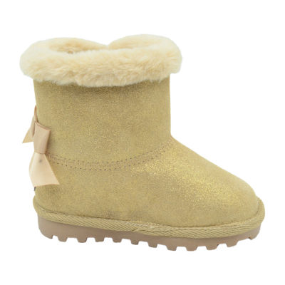 BEARPAW Toddler Julia Suede Boots with Faux-Fur