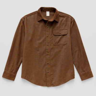 Thereabouts Little & Big Boys Corduroy Long Sleeve Button-Down Shirt