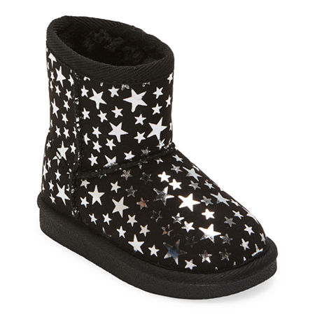 Thereabouts Toddler Girls Lil Emery Flat Heel Winter Boots, 5 Medium, Black