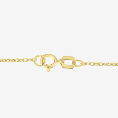 Womens Diamond Accent Natural White Diamond 10K Gold Cross Pendant Necklaces