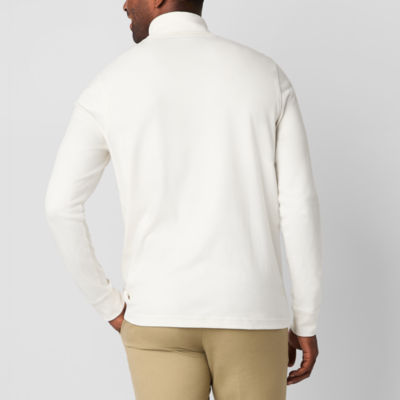 St. John's Bay Interlock Mens Long Sleeve Classic Fit Turtleneck