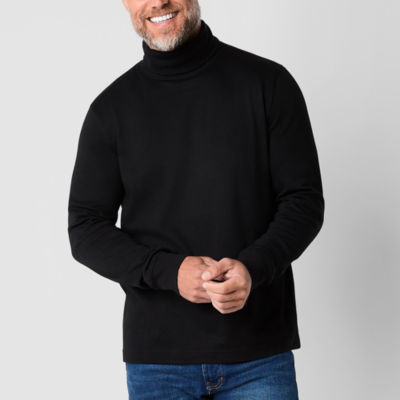 St. John's Bay Interlock Mens Long Sleeve Classic Fit Turtleneck