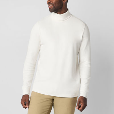 St. John's Bay Interlock Mens Long Sleeve Classic Fit Turtleneck
