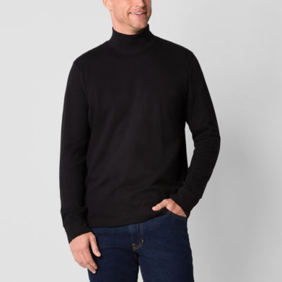 St. John's Bay Interlock Mens Long Sleeve Mock Neck Top