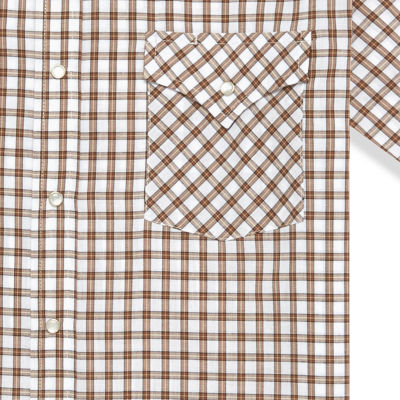 Ely Cattleman Classic Check Big and Tall Mens Short Sleeve Western Shirt