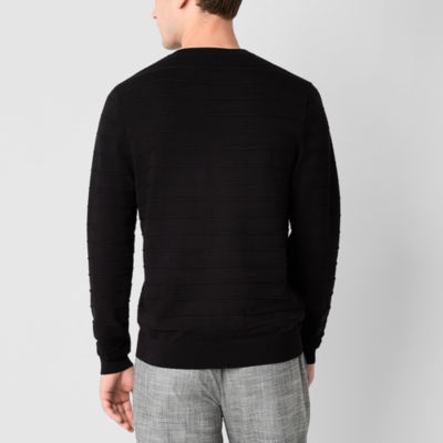 J. Ferrar Mens Crew Neck Long Sleeve Pullover Sweater