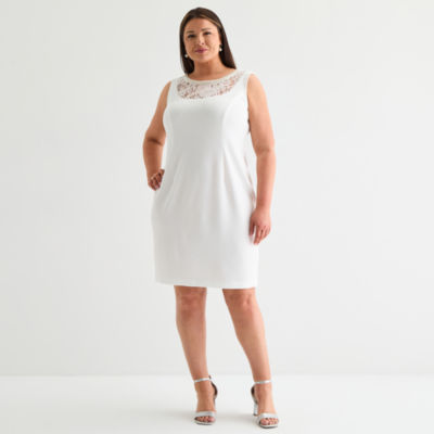 Maya Brooke Womens Jacket Dress Plus