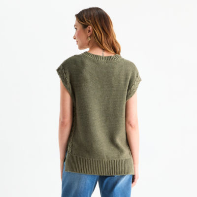 Frye and Womens Sweater Vest, Color: Burnt Olive Hthr JCPenney