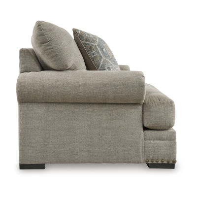 Signature Design by Ashley Galemore Upholstered Oversized Chair in Neutral Gray Brown