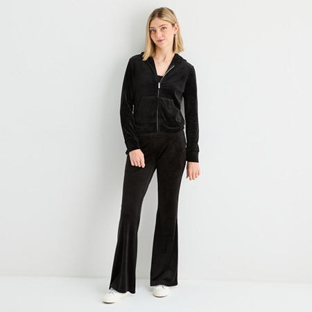 Juicy By Juicy Couture Womens Lightweight Juniors Track Jacket, Large, Black