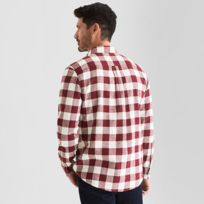 St. John's Bay Mens Long Sleeve Classic Fit Flannel Shirt