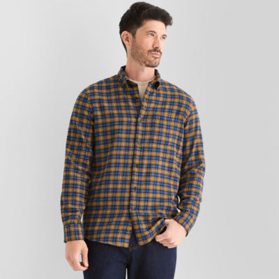 St. John's Bay Mens Long Sleeve Classic Fit Flannel Shirt - JCPenney