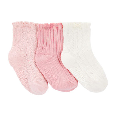 Carter's Baby Girls 3 Pair Baby Booties