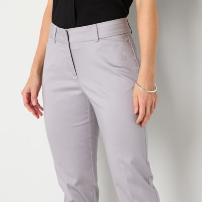 Liz Claiborne Emma Womens Plus Ankle Mid Rise Ankle Pant