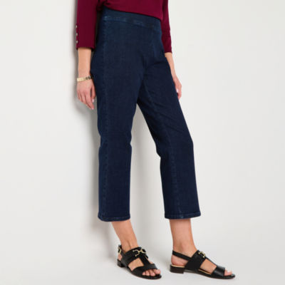 Liz Claiborne Womens Plus Bootcut Mid Rise Cropped Pant