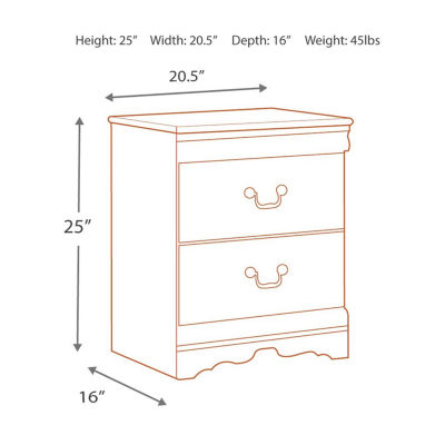 Signature Design by Ashley® Anarasia 2-Drawer Nightstand