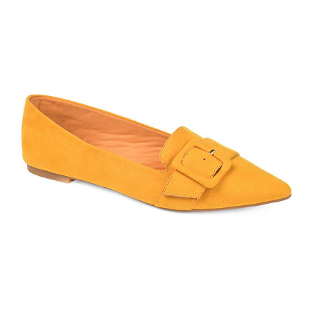 Retro Vintage Flats and Low Heel Shoes Journee Collection Womens Audrey Slip-on Pointed Toe Loafers 7 Medium Yellow $37.79 AT vintagedancer.com