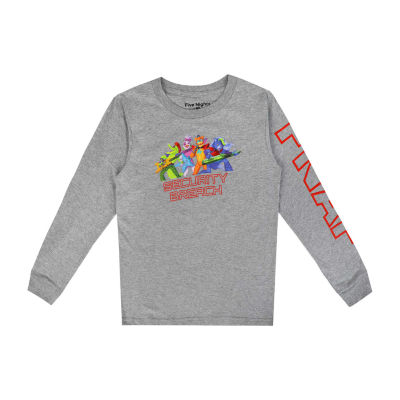 Little & Big Boys Crew Neck Five Nights at Freddys Long Sleeve Graphic T-Shirt