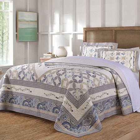 Laurel Manor Princeton Bedspread, One Size, Blue