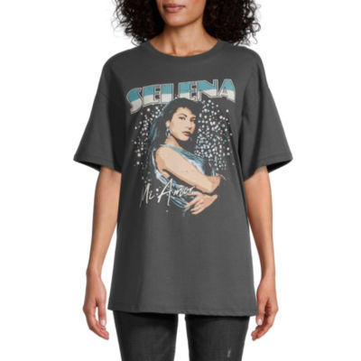 Selena Mi Amor Juniors Womens Oversized Graphic T-Shirt
