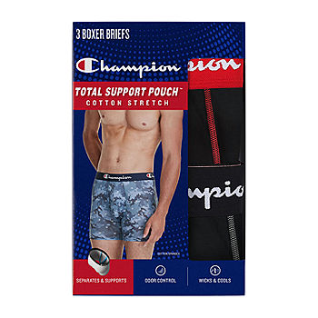 Champion Cotton Stretch Total Support Pouch Mens 3 Pack Boxer