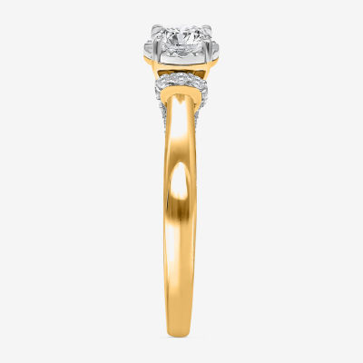 (I / I1) Womens 1 CT. T.W. Lab Grown White Diamond 10K or 14K Gold Round Solitaire Engagement Ring