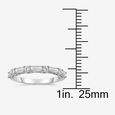 (I / I1) 1/2 CT. T.W. Lab Grown White Diamond 10K Gold Anniversary Wedding Band