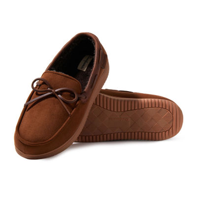 Dearfoams Mens Moccasin Slippers